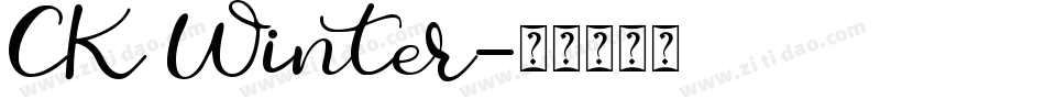 CK Winter字体转换
